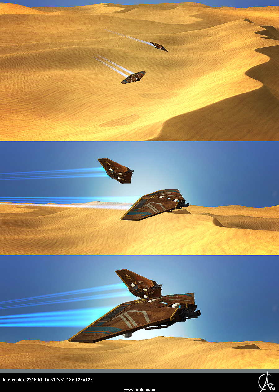 Interceptors patrol desert